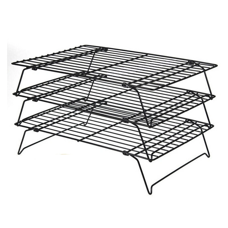 3-Tier Stackable Cooling Rack, Non-Stick Wire Cake Rack for Baking Stacking, Cookies, Pastries Wbb15982