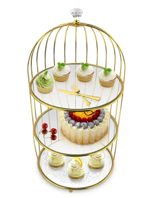 Europäische Hochzeit Schmiedeeisen Kuchen Dessert Obst Tablett Dessert Tisch Dekoration Gebäck Rack