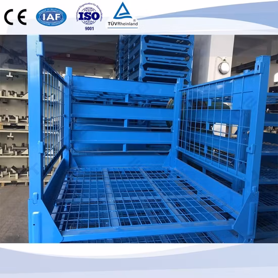 Textile stapelbare Stahlgestelle und Palettenkäfige im Fabrikverkauf